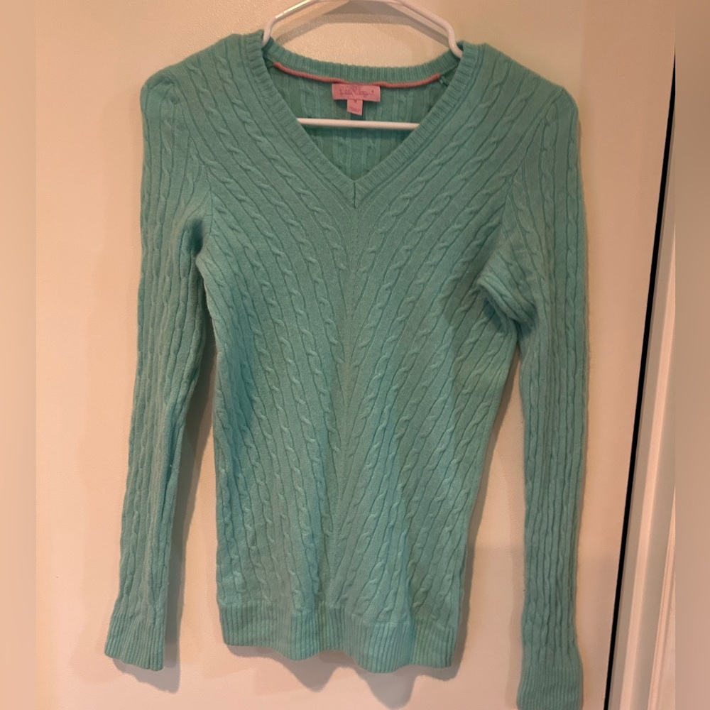 Lily Pulitzer Women's Sweater - Mint Green- size medium